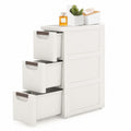 White 3 Drawer Slim Bathroom Cabinet J382