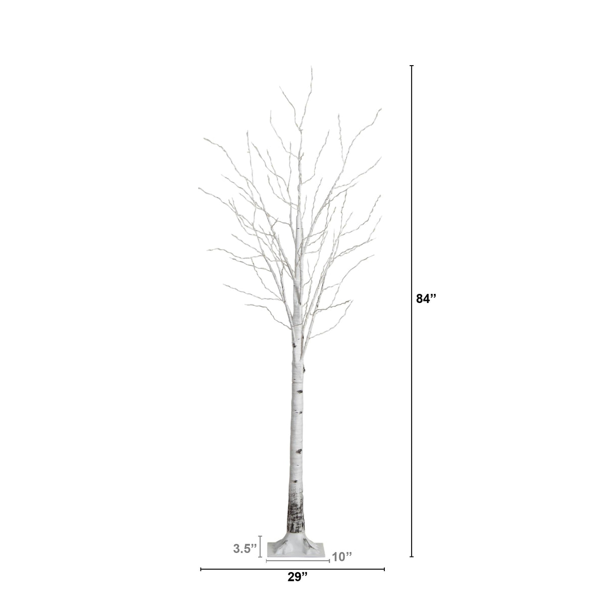 7-FT Pre-lit Artificial White Birch Tree with LED Lights P7446
