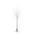 7-FT Pre-lit Artificial White Birch Tree with LED Lights P7446