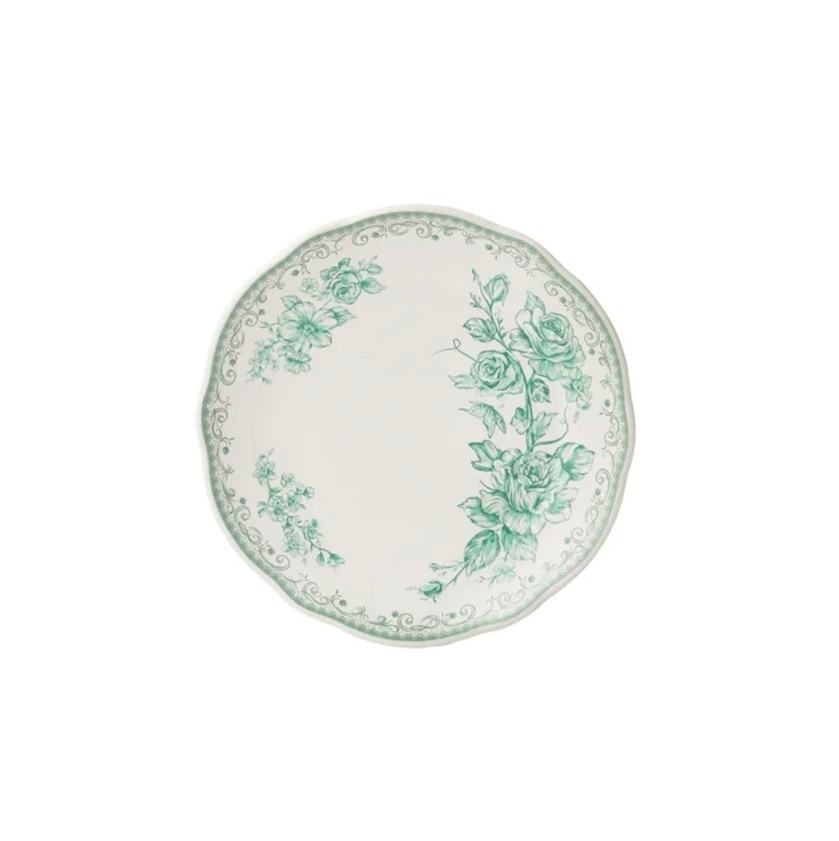 12-Piece Green Stoneware Dinnerware Set P9844