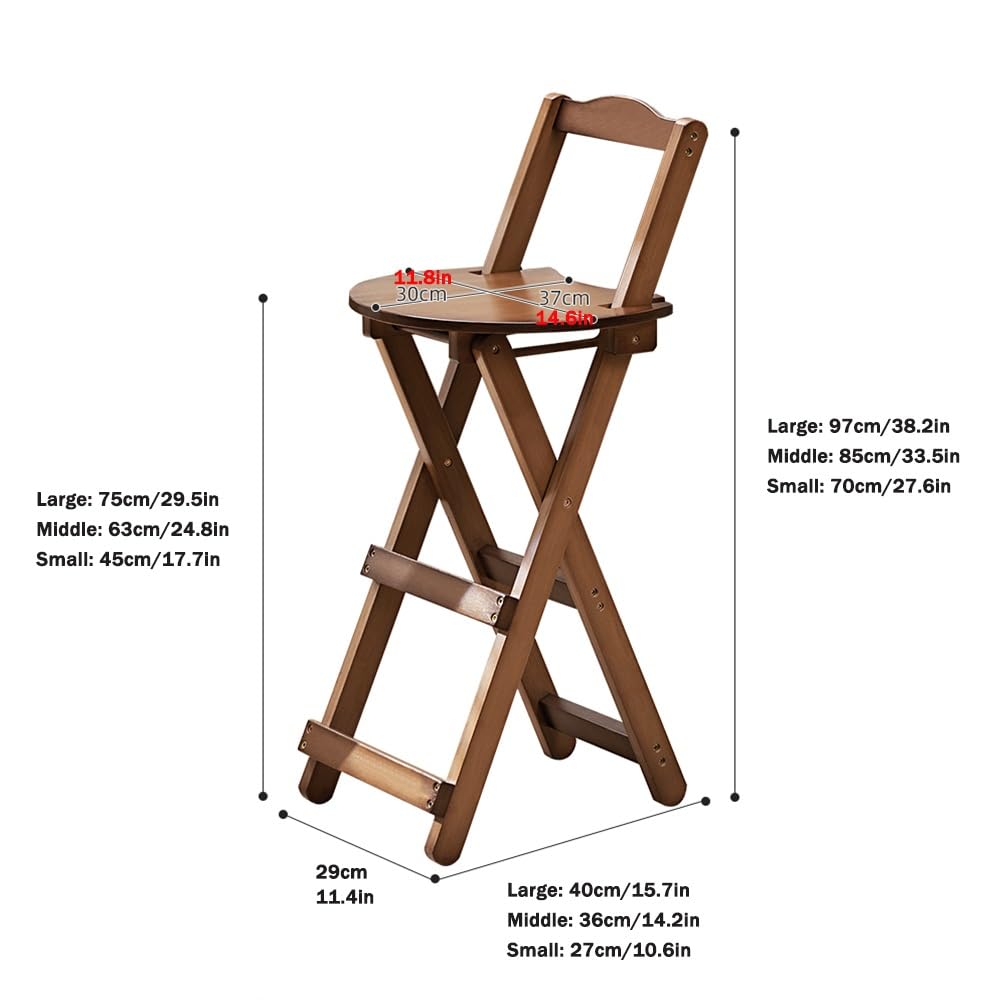 Bamboo Folding Stool with Backrest I981529