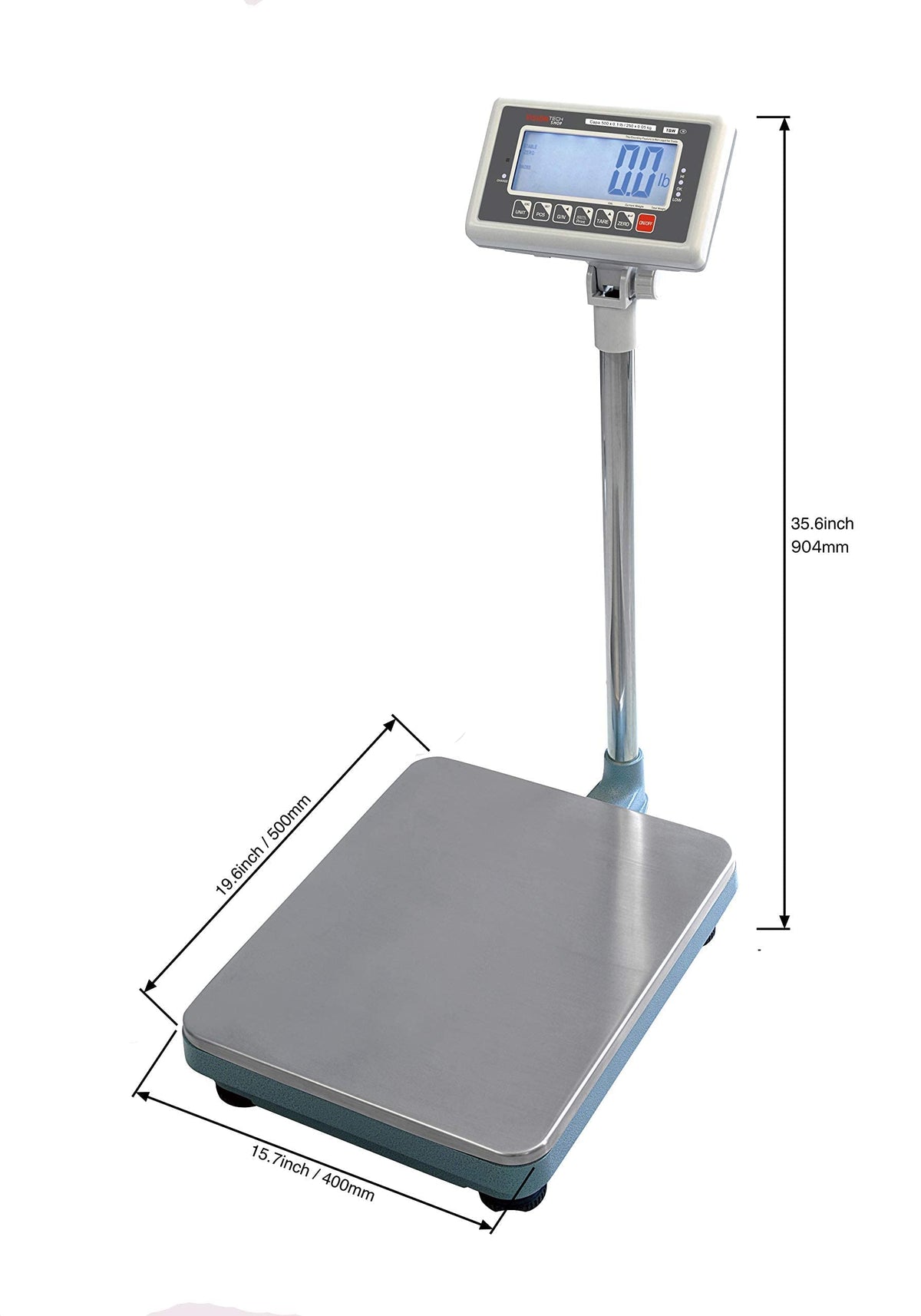 500lb Capacity Lb/Kg Switchable Bench Scale X258918