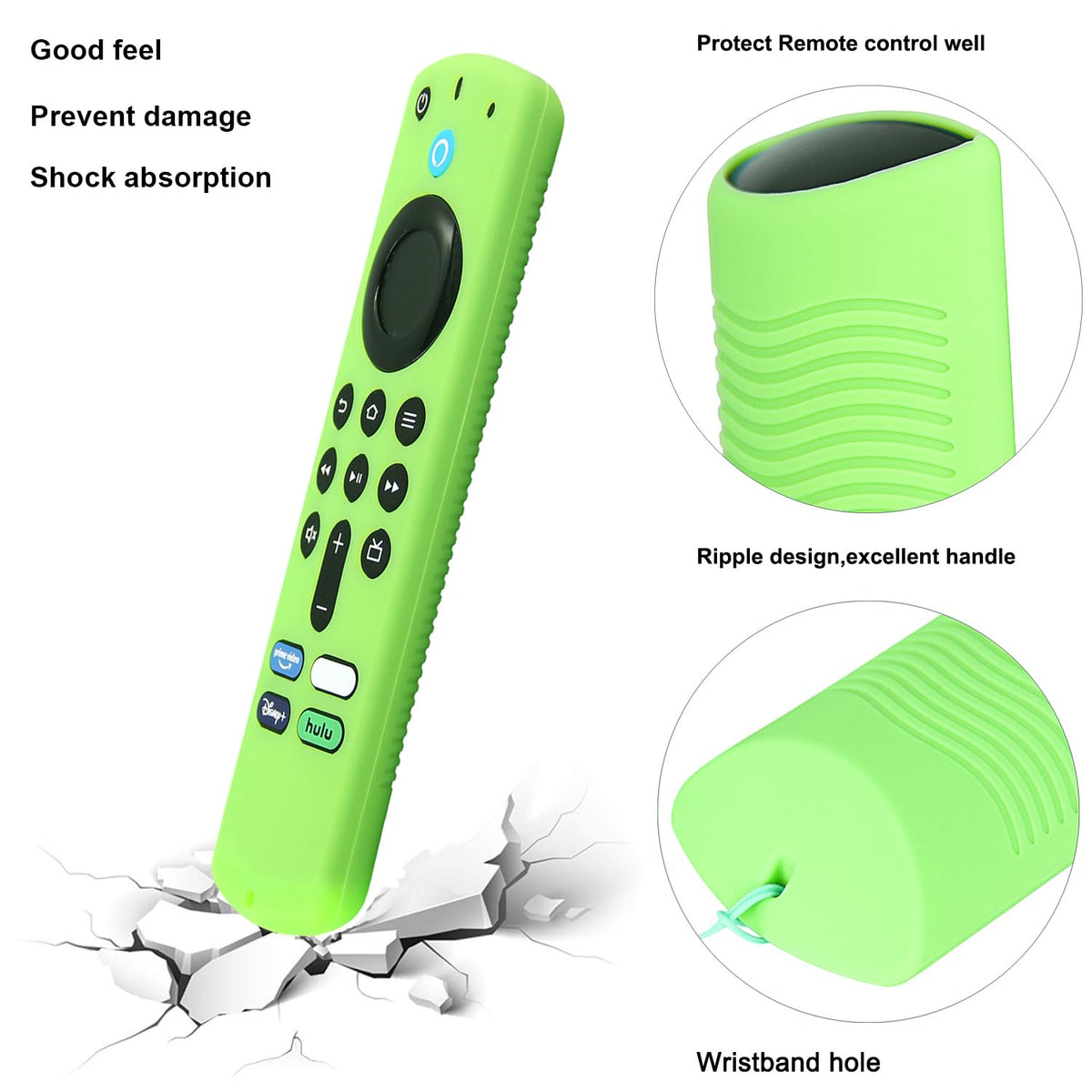 Silicone Remote Covers 3pcs Glow Green Blue Red A206270