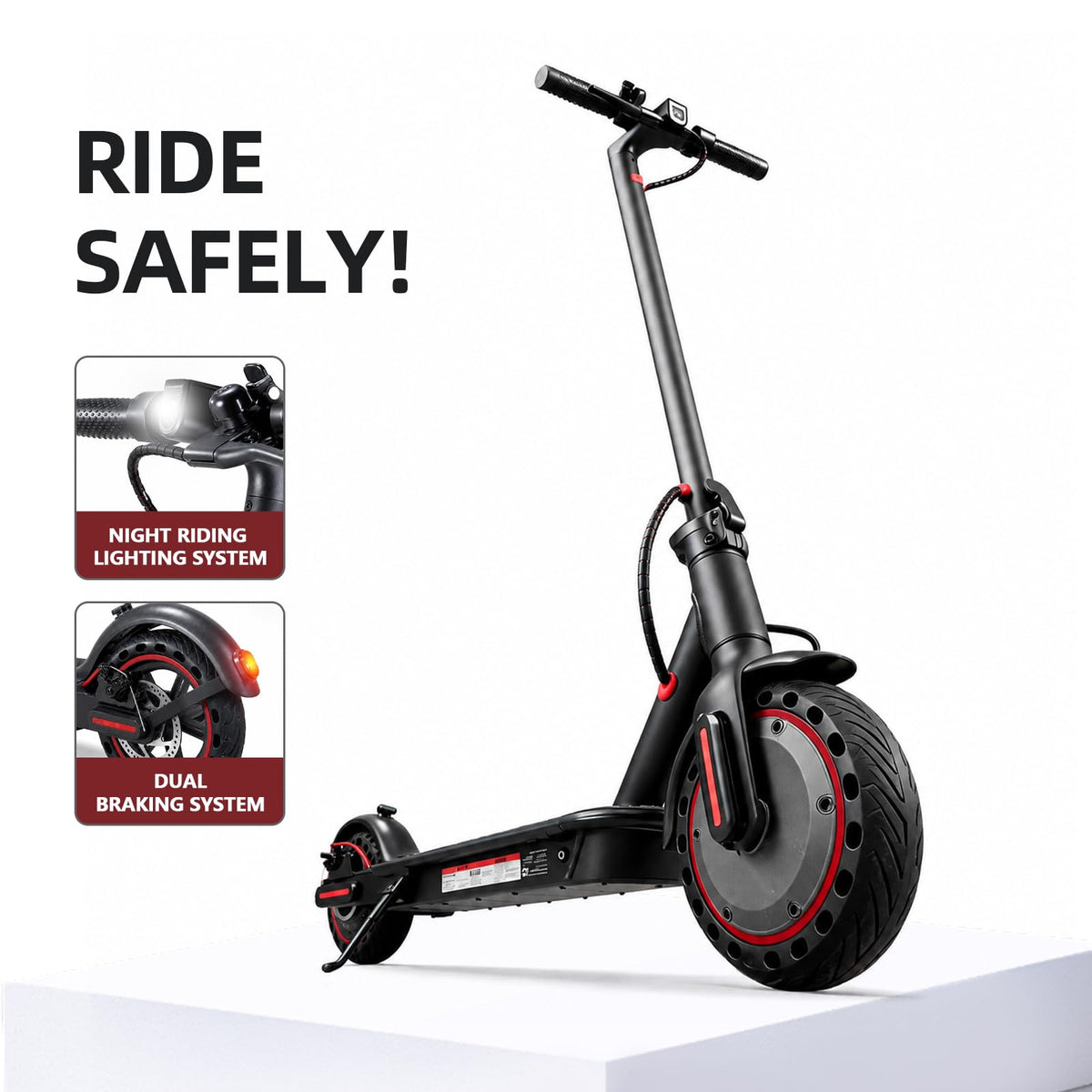 Electric Scooter, 350W/500W, 8.5" Tires, 21 Miles Range, Folding E-Scooter O654