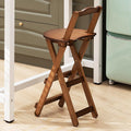 Bamboo Folding Stool with Backrest I981529