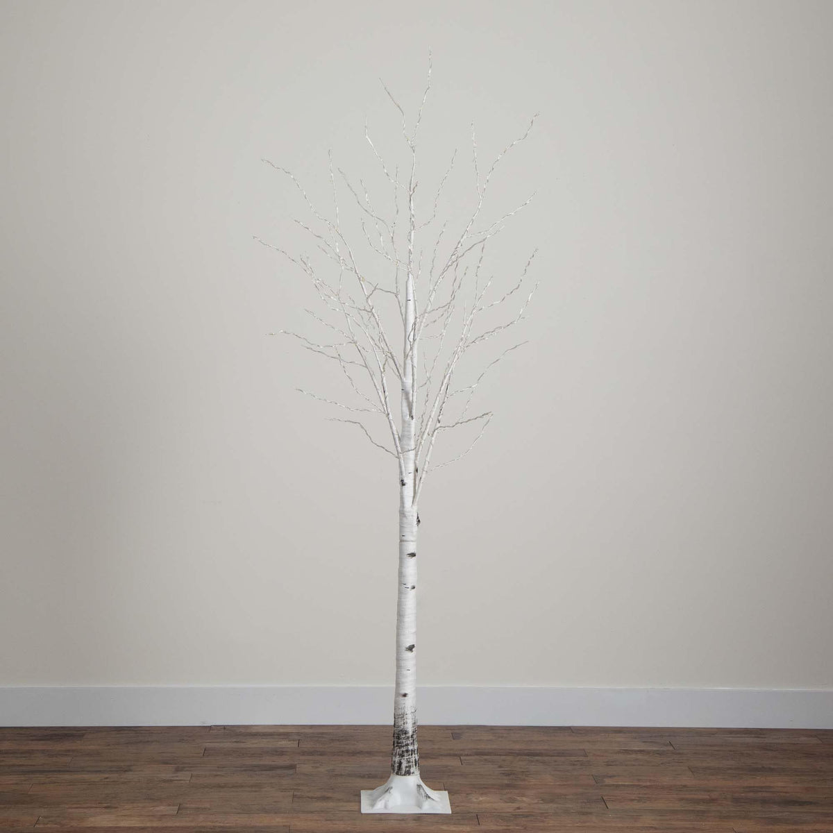 7-FT Pre-lit Artificial White Birch Tree with LED Lights P7446