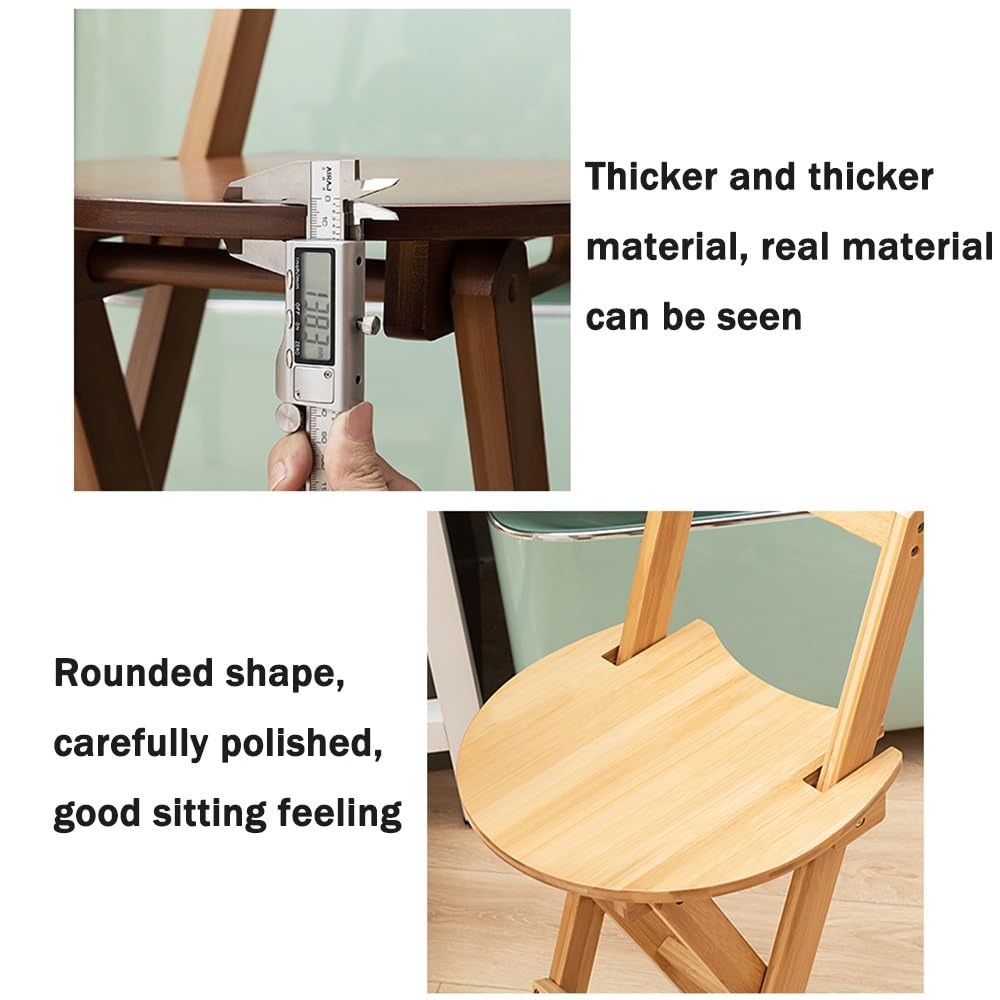 Bamboo Folding Stool with Backrest I981529