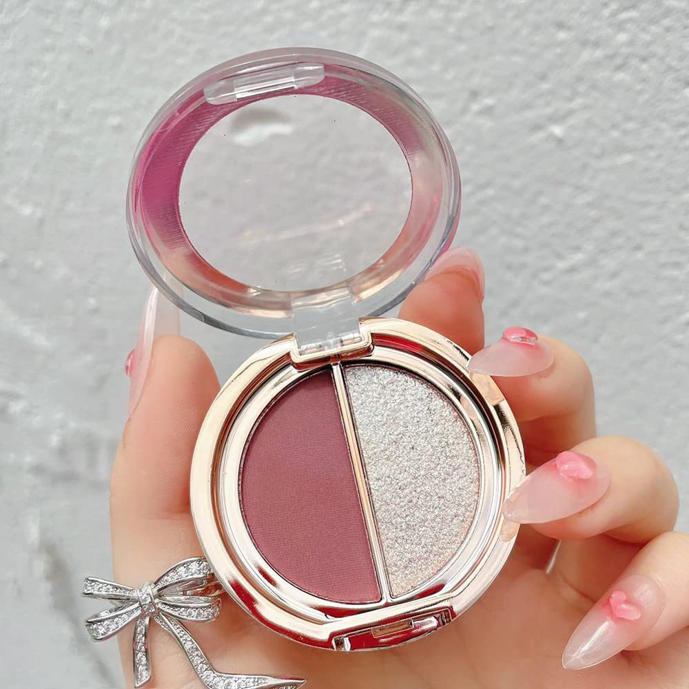 Double Color Matte Shimmer Metal Eye Shadow Powder E671