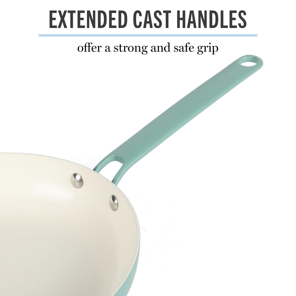 12 Piece Nonstick Ceramic Aluminum Cookware Set Teal K837714