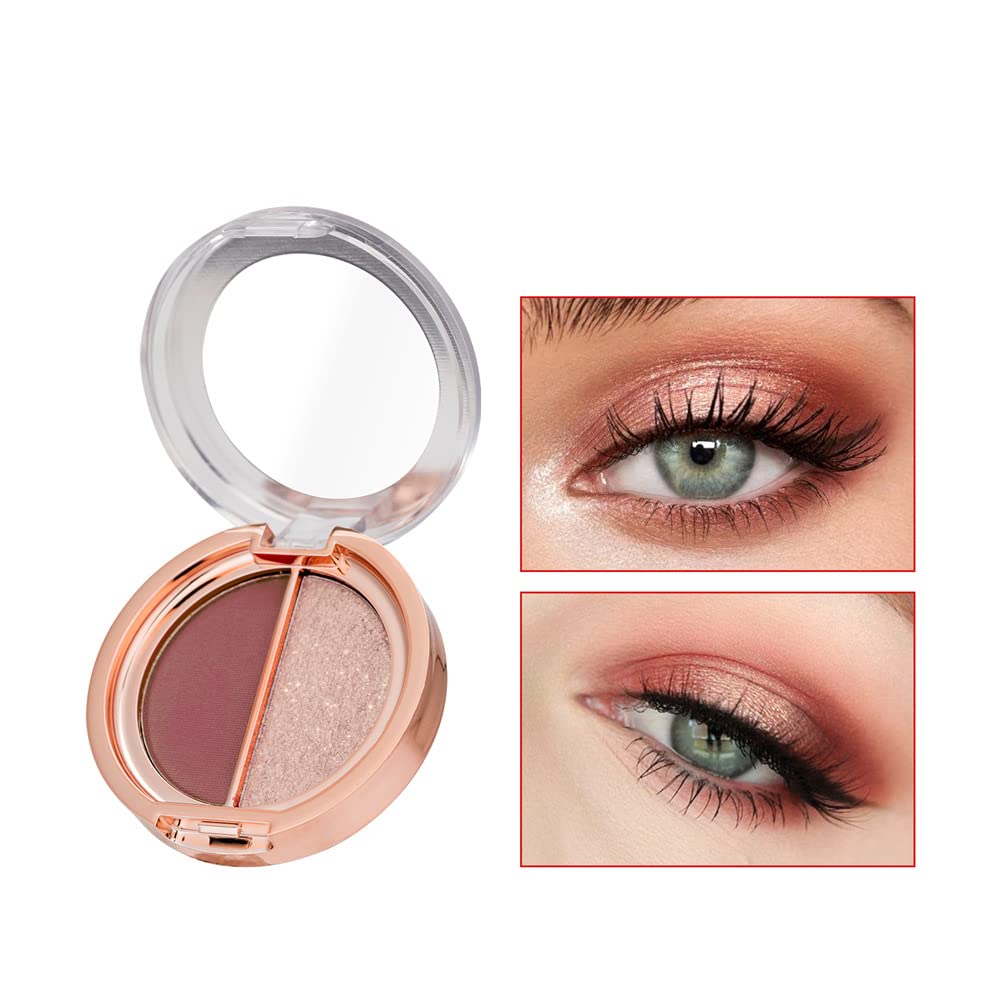 Double Color Matte Shimmer Metal Eye Shadow Powder E671
