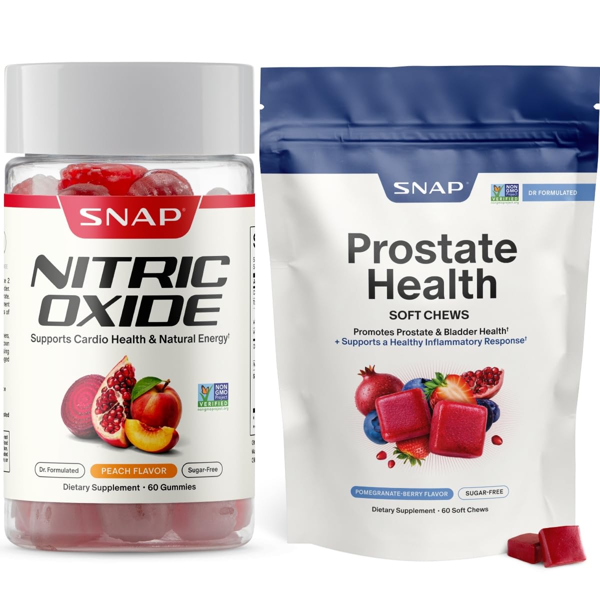 Peach Beets Gummies + Prostate Soft Chews Y778573