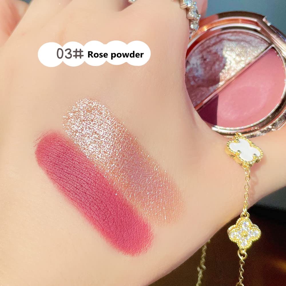 Double Color Matte Shimmer Metal Eye Shadow Powder E671