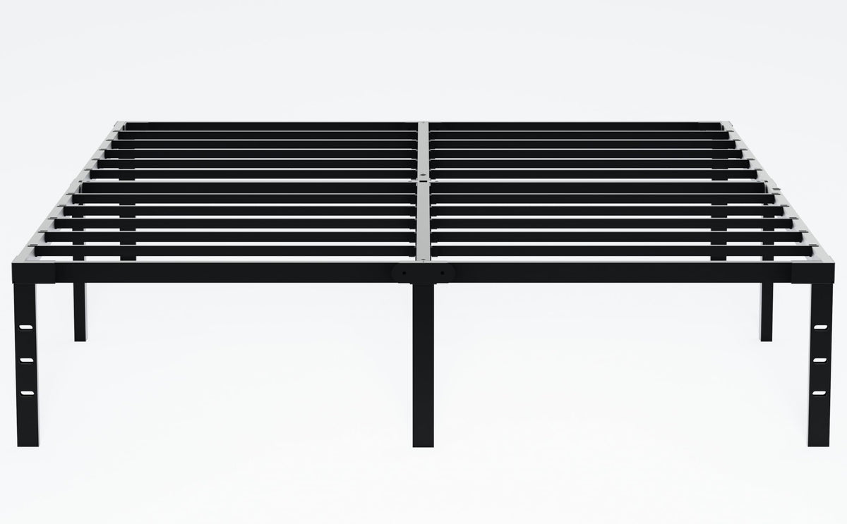 18 Inch Queen Size Metal Platform Bed Frame with Underbed Storage F57487