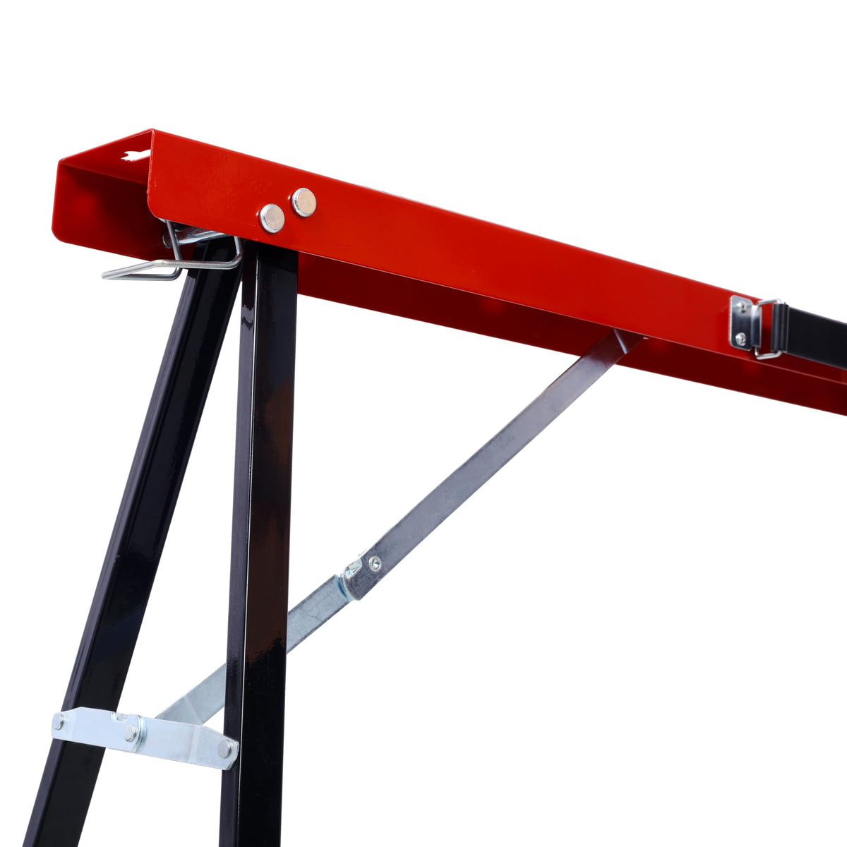 Black and Yellow Steel Folding Sawhorse Set 2-Pack F6171