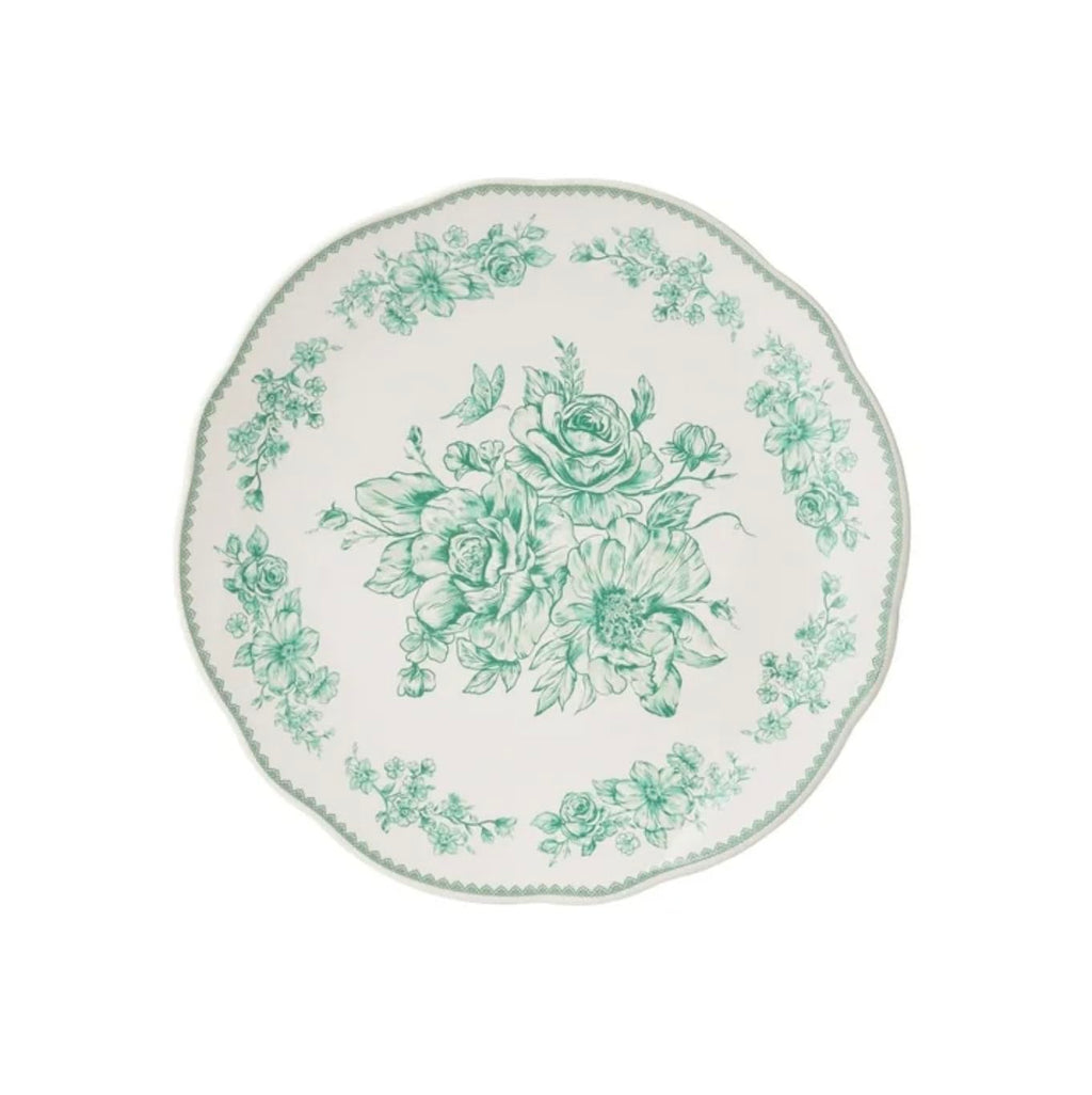 12-Piece Green Stoneware Dinnerware Set P9844