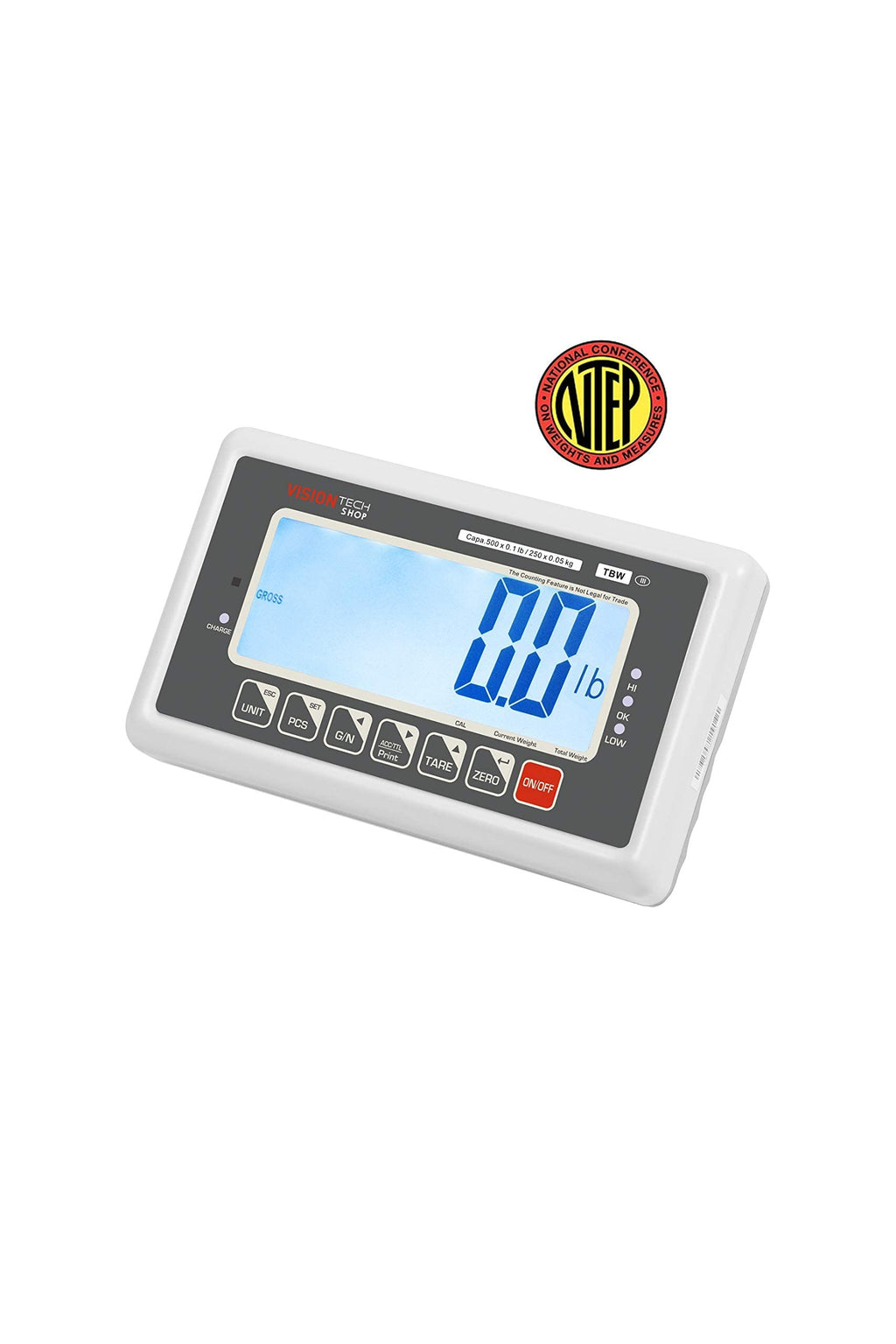 500lb Capacity Lb/Kg Switchable Bench Scale X258918