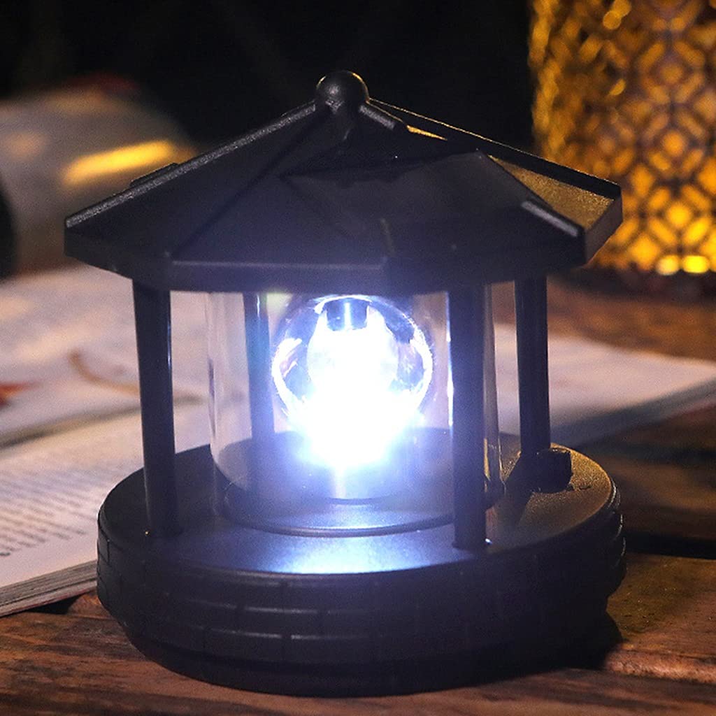 2 Pieces Solar Powered Lighthouse Shape Light P910