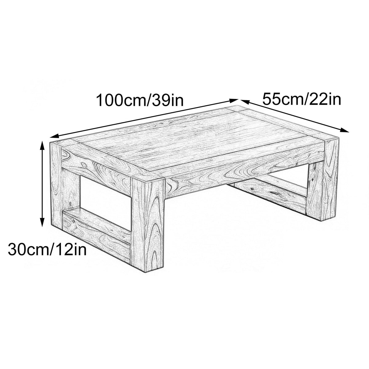 Square Wood Coffee Table B68403
