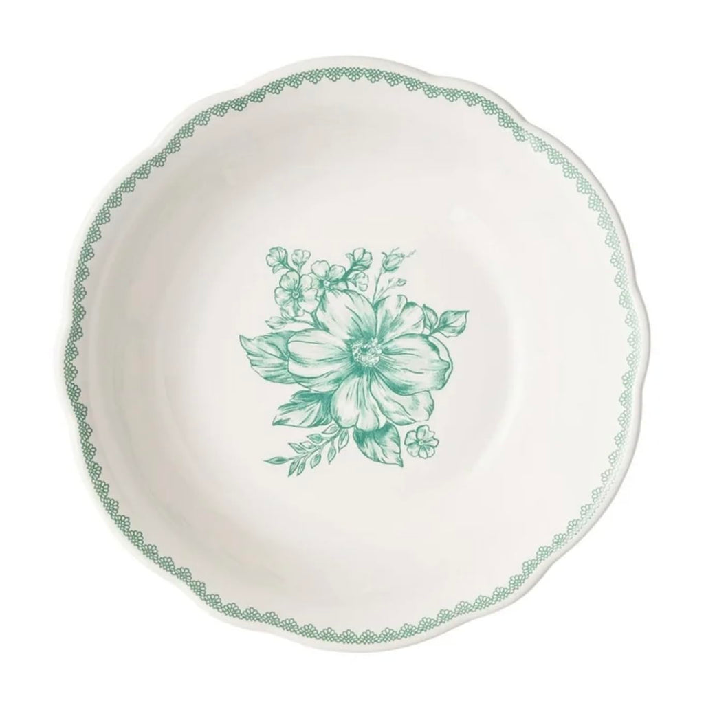 12-Piece Green Stoneware Dinnerware Set P9844