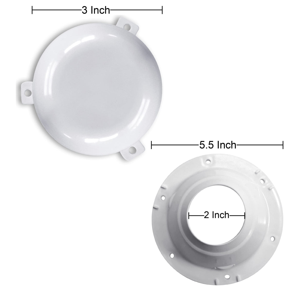 White RV Roof Vent Cover K83552