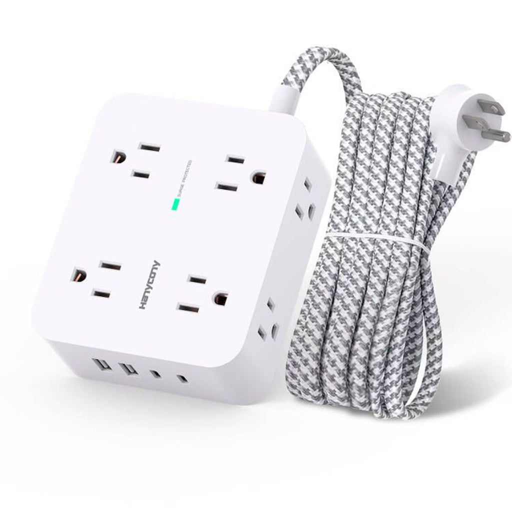 Surge Protector Power Strip 5 Ft Braided Extension Cord S216