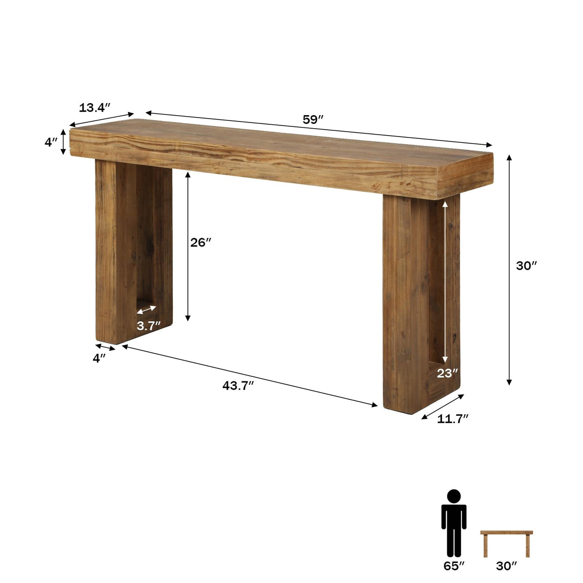 Solid Wood Console Table A276309