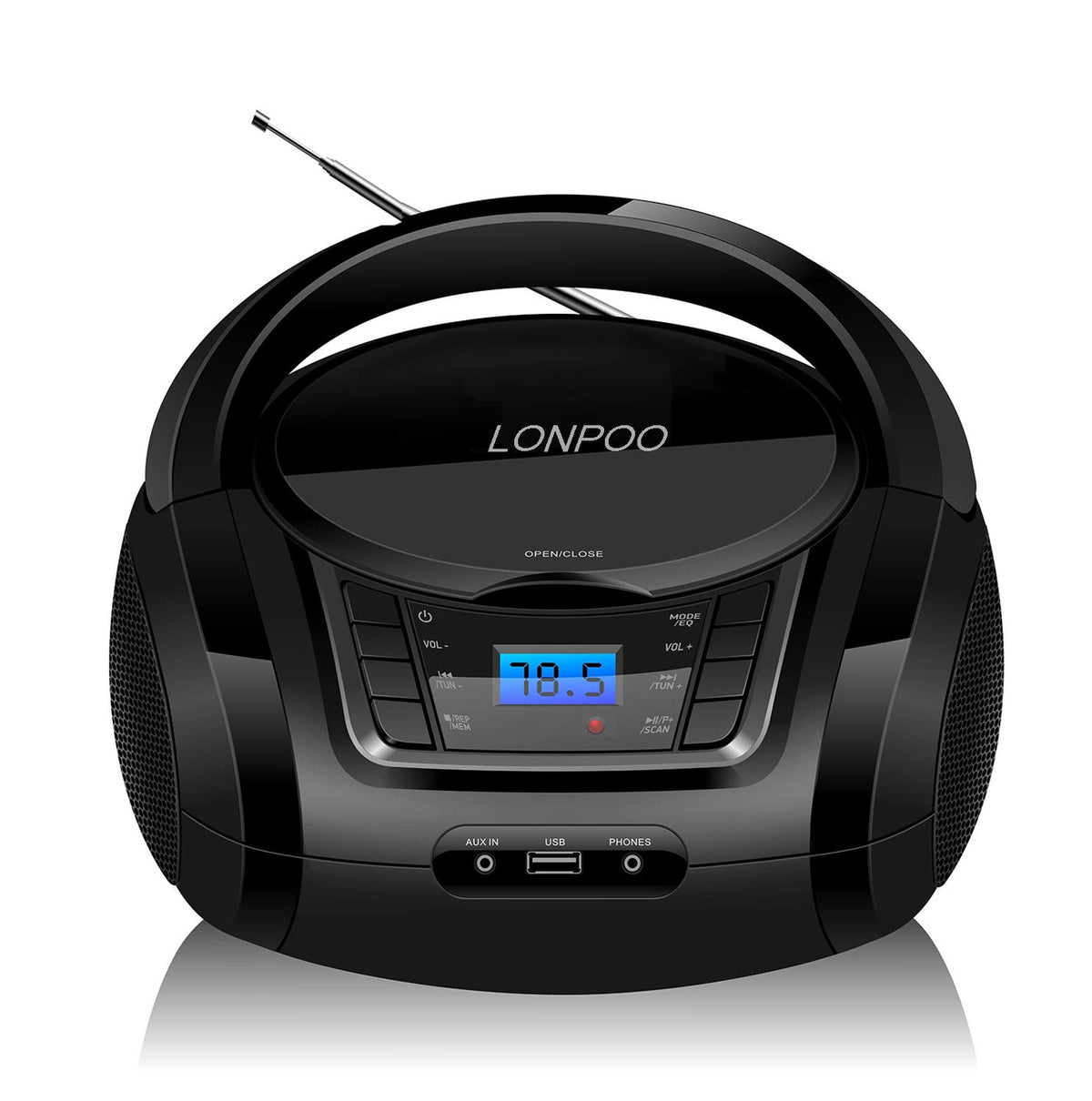 Portable CD Player Boombox with Speakers X6374