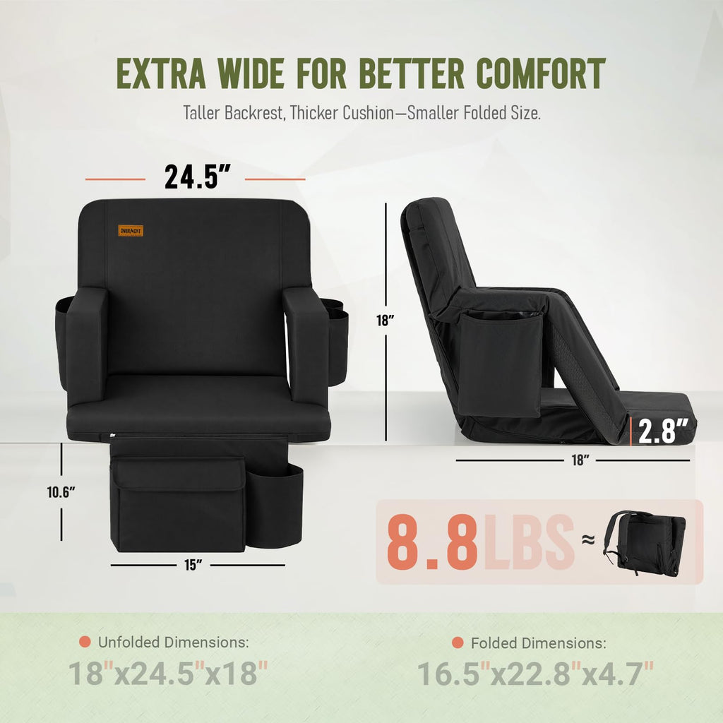 Stadium Seat with Back Support and Armrests Q223