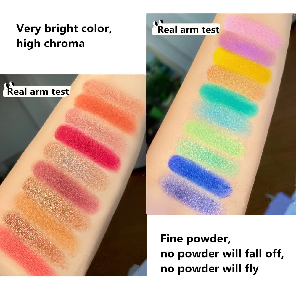 Double Color Matte Shimmer Metal Eye Shadow Powder E671
