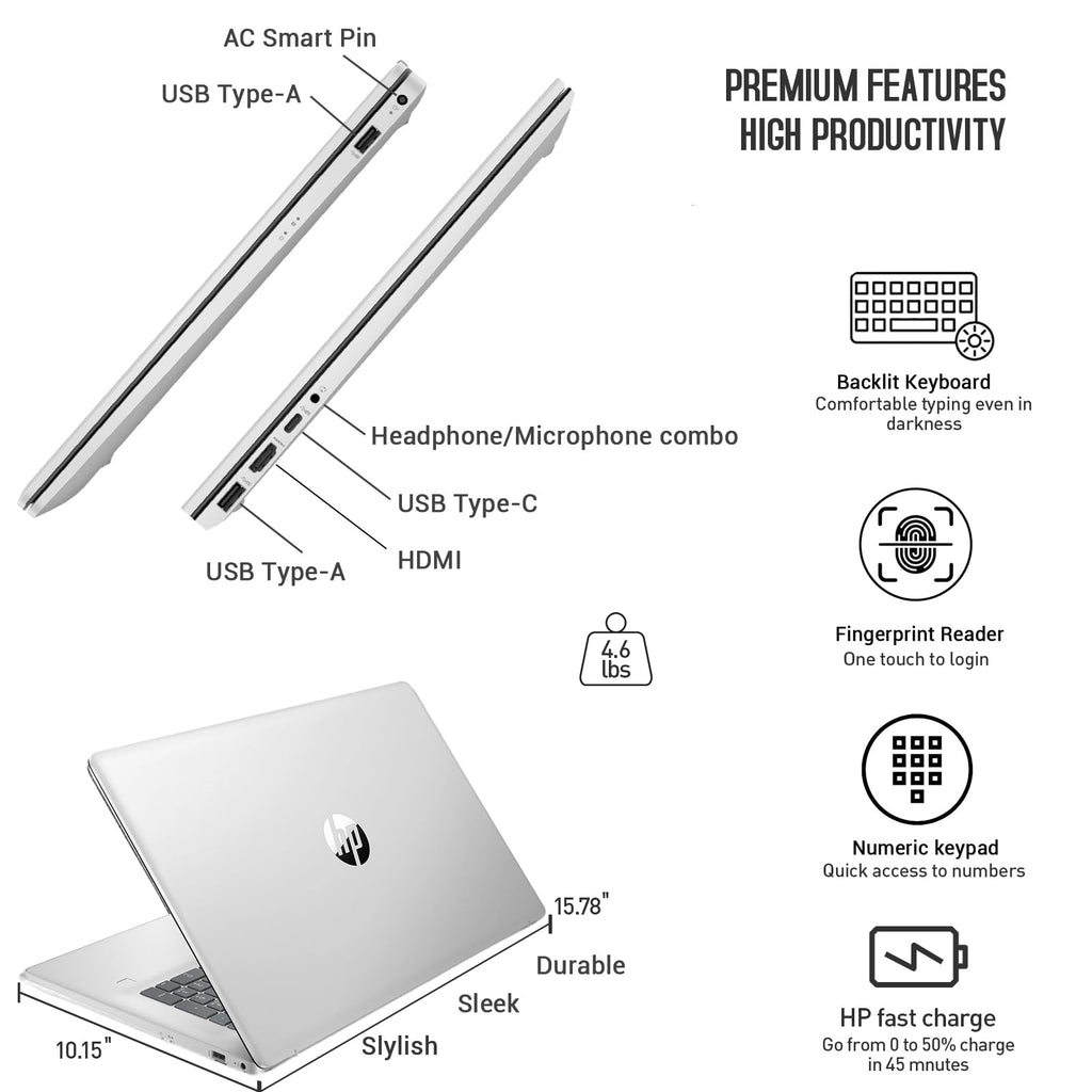 17.3 Inch Touchscreen Laptop Intel i7 Windows 11 Pro 64GB RAM 2TB SSD X896678