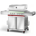 Heavy-duty SUS304 Stainless Steel 6-Burner Propane Gas Grill N786