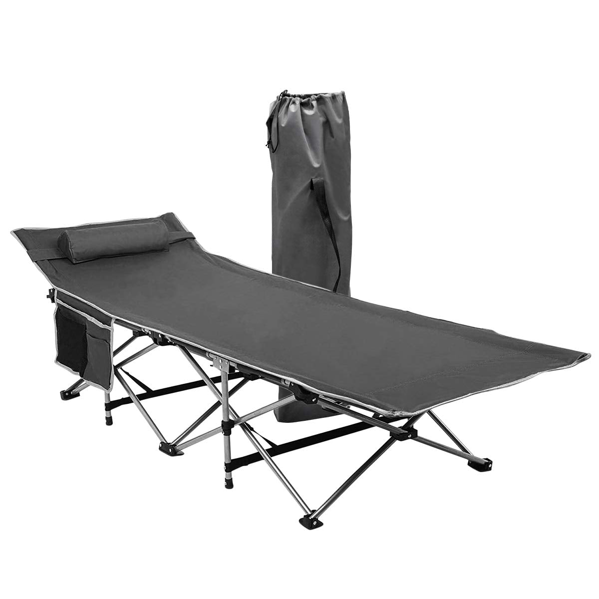 Folding Lightweight Portable Heavy Duty Travel Cot with Large Pocket L65657