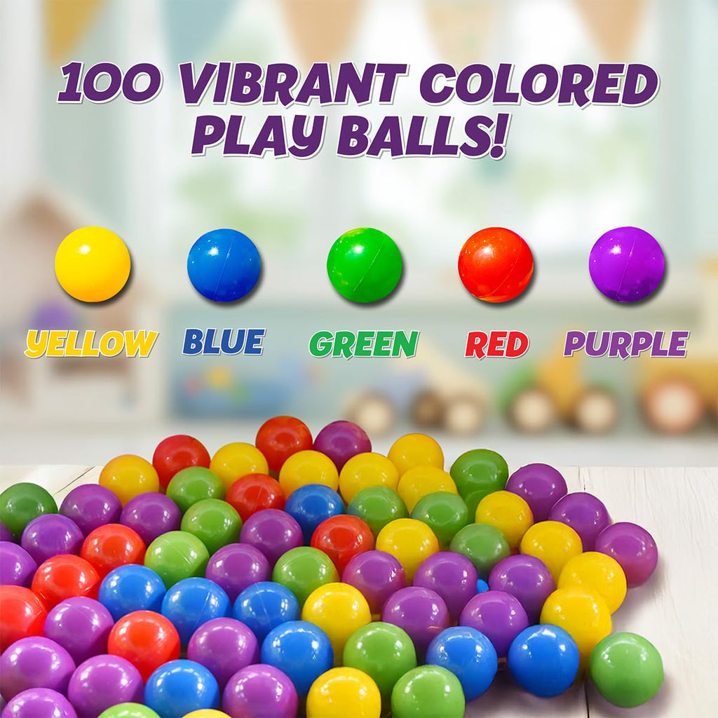 100 Count Multi Colored Play Balls E87879