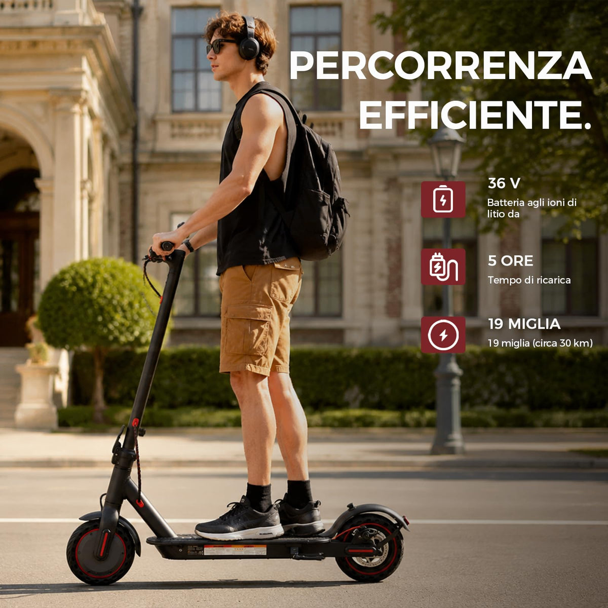 Electric Scooter, 350W/500W, 8.5" Tires, 21 Miles Range, Folding E-Scooter O654