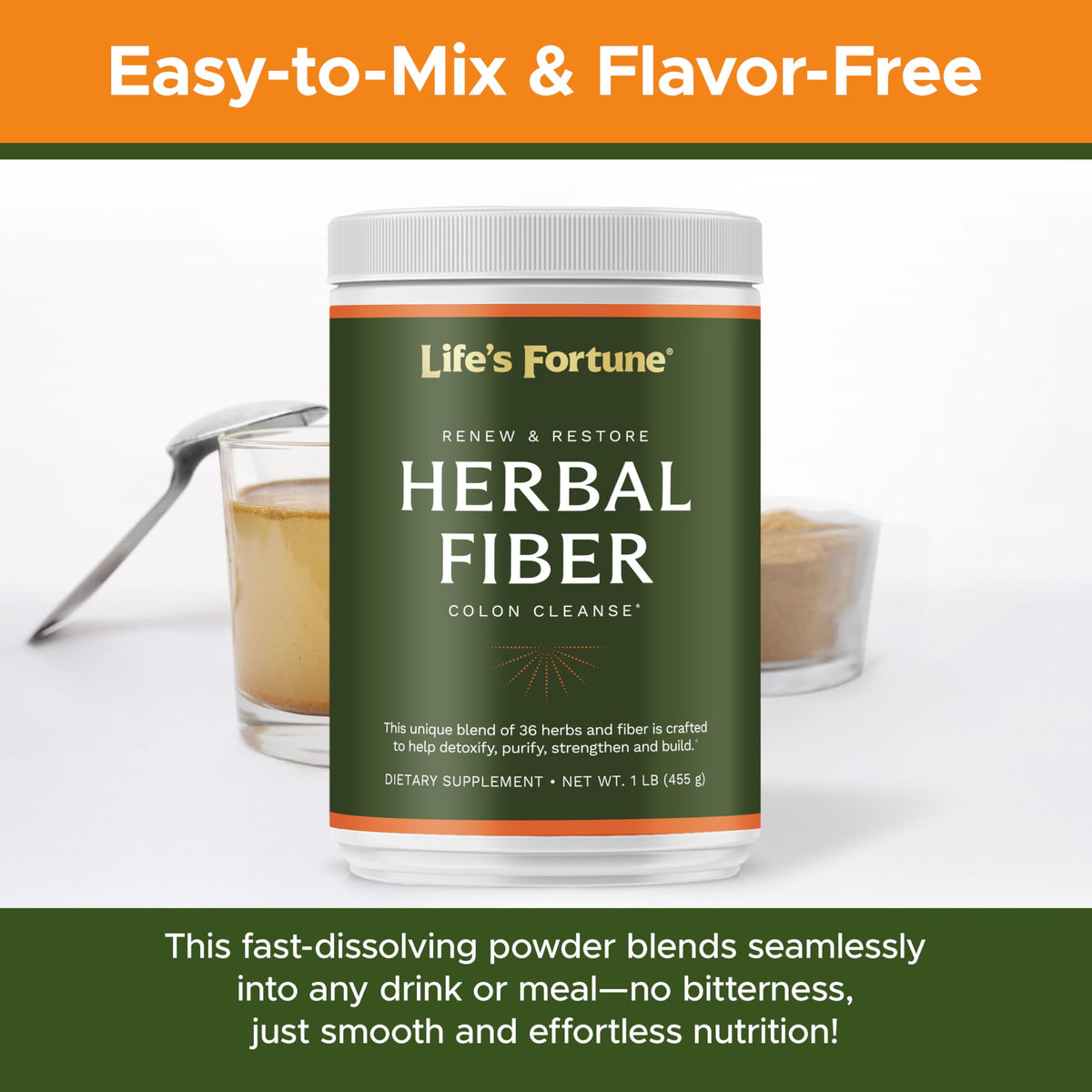 Herbal Fiber Colon Cleanse Powder with Psyllium Husk 1 lb S949