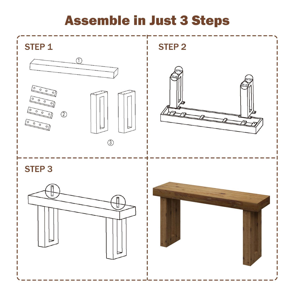 Solid Wood Console Table A276309