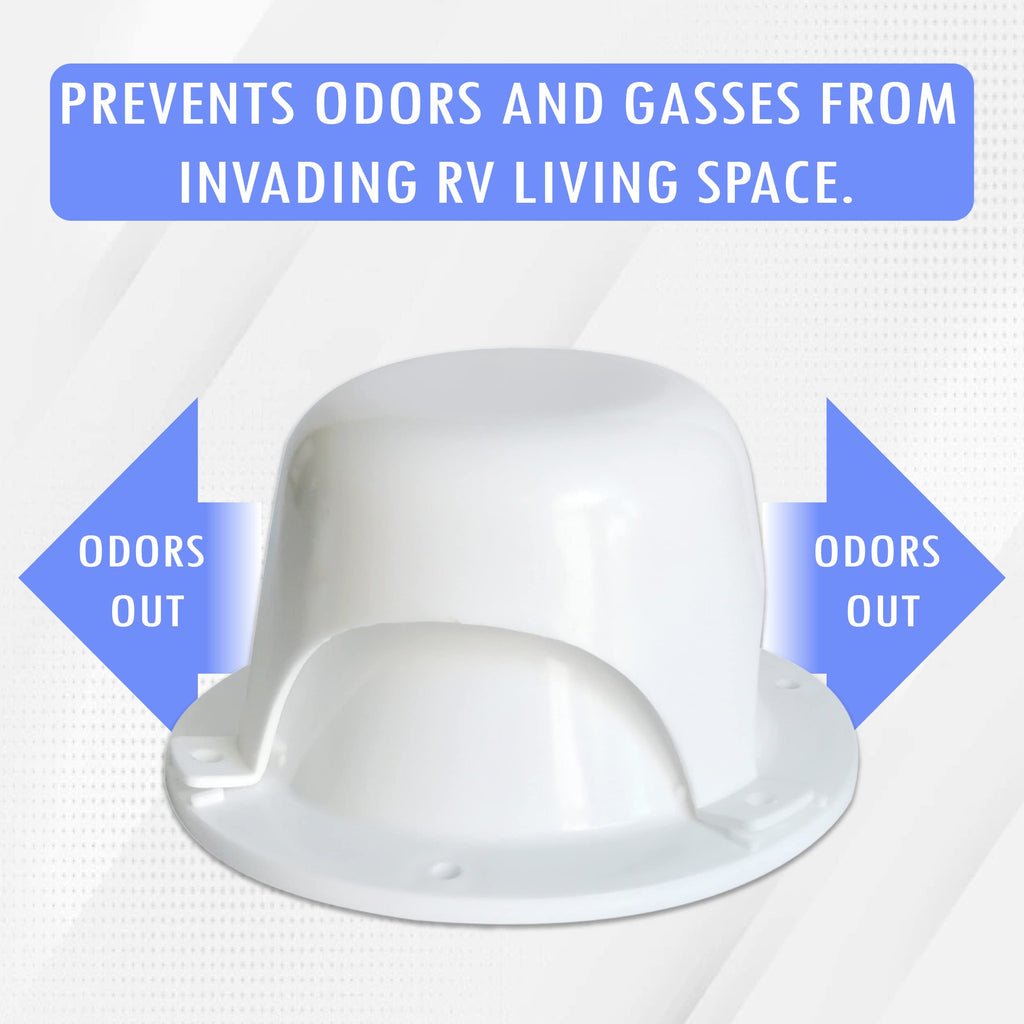 White RV Roof Vent Cover K83552