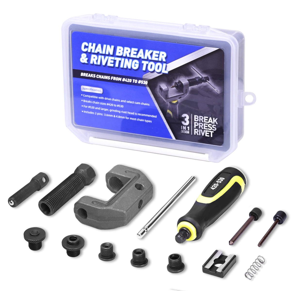 14 Pc Motorcycle Chain Breaker Tool Kit J981646