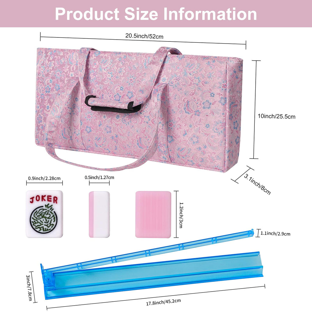 American Mahjong Game Set 166 Pink Tiles P3331