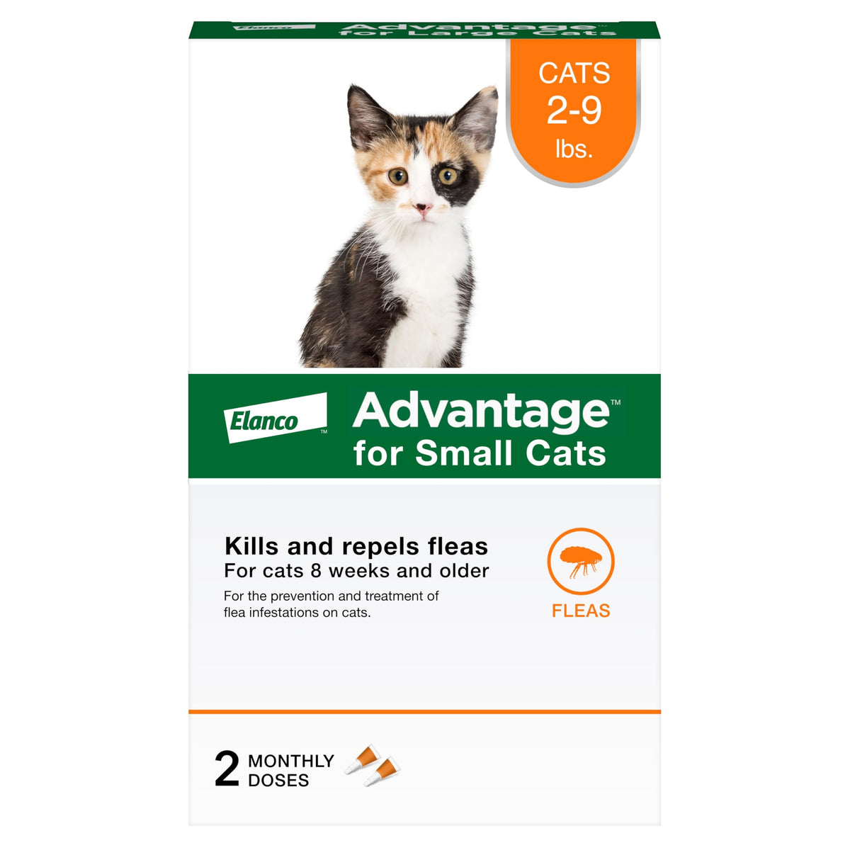 Topical Cat Flea Treatment and Prevention for Small Cats 2-9 lbs E860943