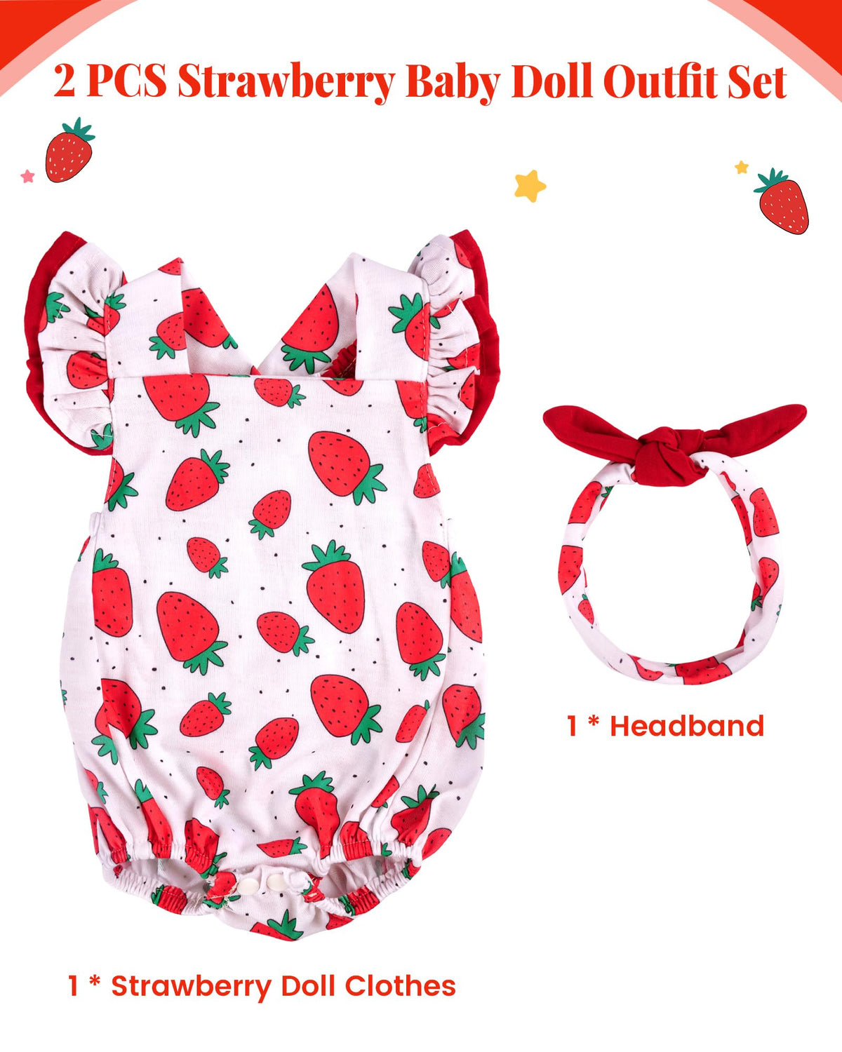 18-20 Inch Doll Clothes Strawberry Outfit Z8661