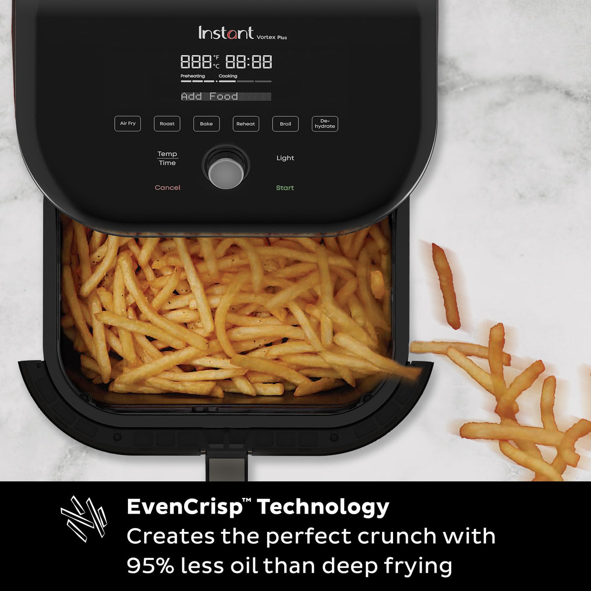 6 Qt 6-in-1 Air Fryer, Black O20459