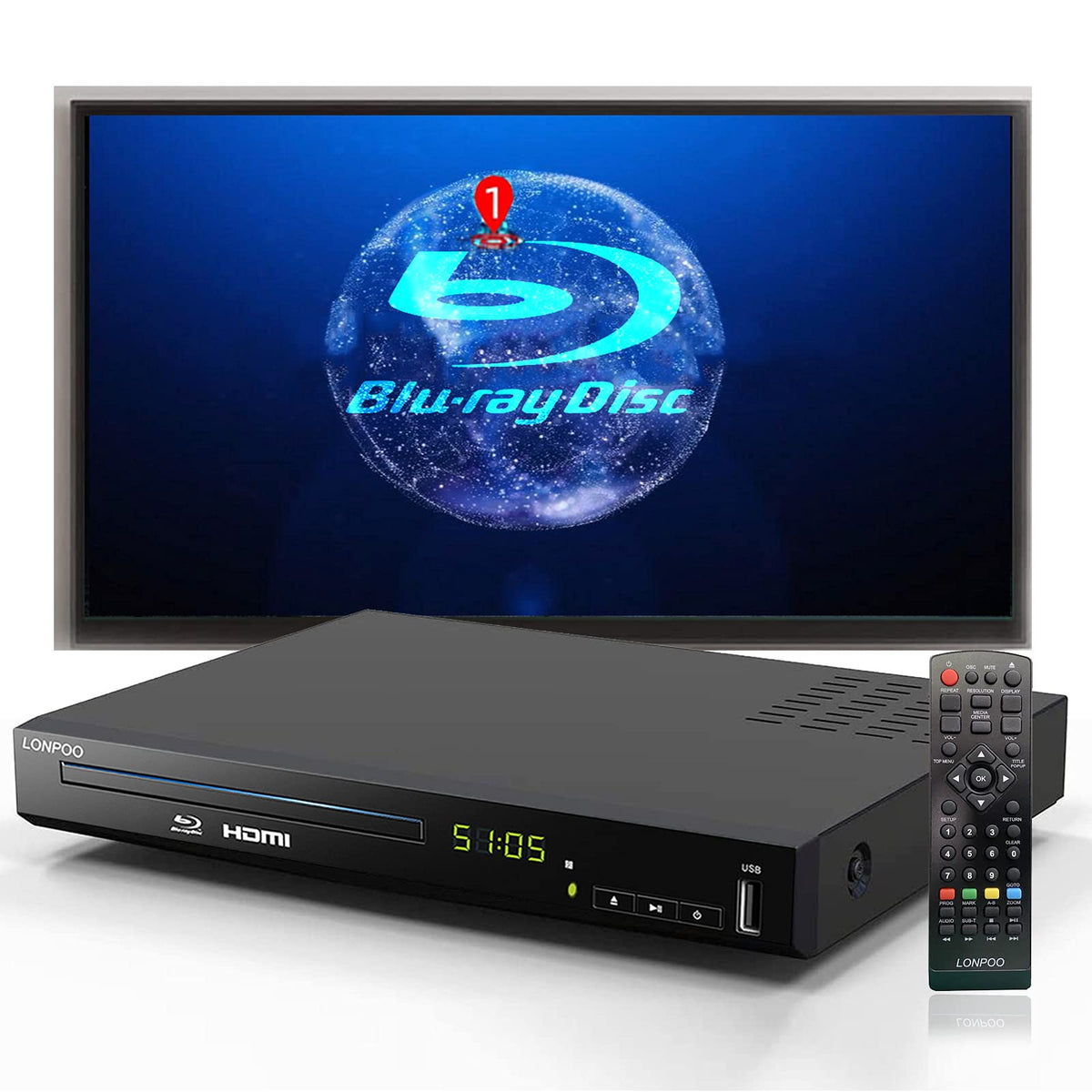 Full HD DVD Player HDMI with Dolby Digital TrueHD/DTS G368