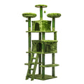 70.87" Green Multi-Level Cat Tree with Condos and Hammock V90903