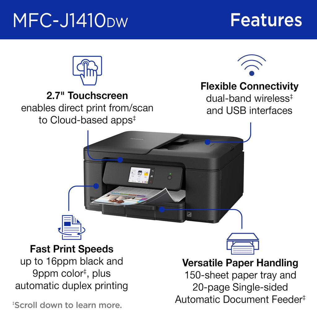 Wireless Color Inkjet All-in-One Printer with Touchscreen and Automatic Duplex Printing T440