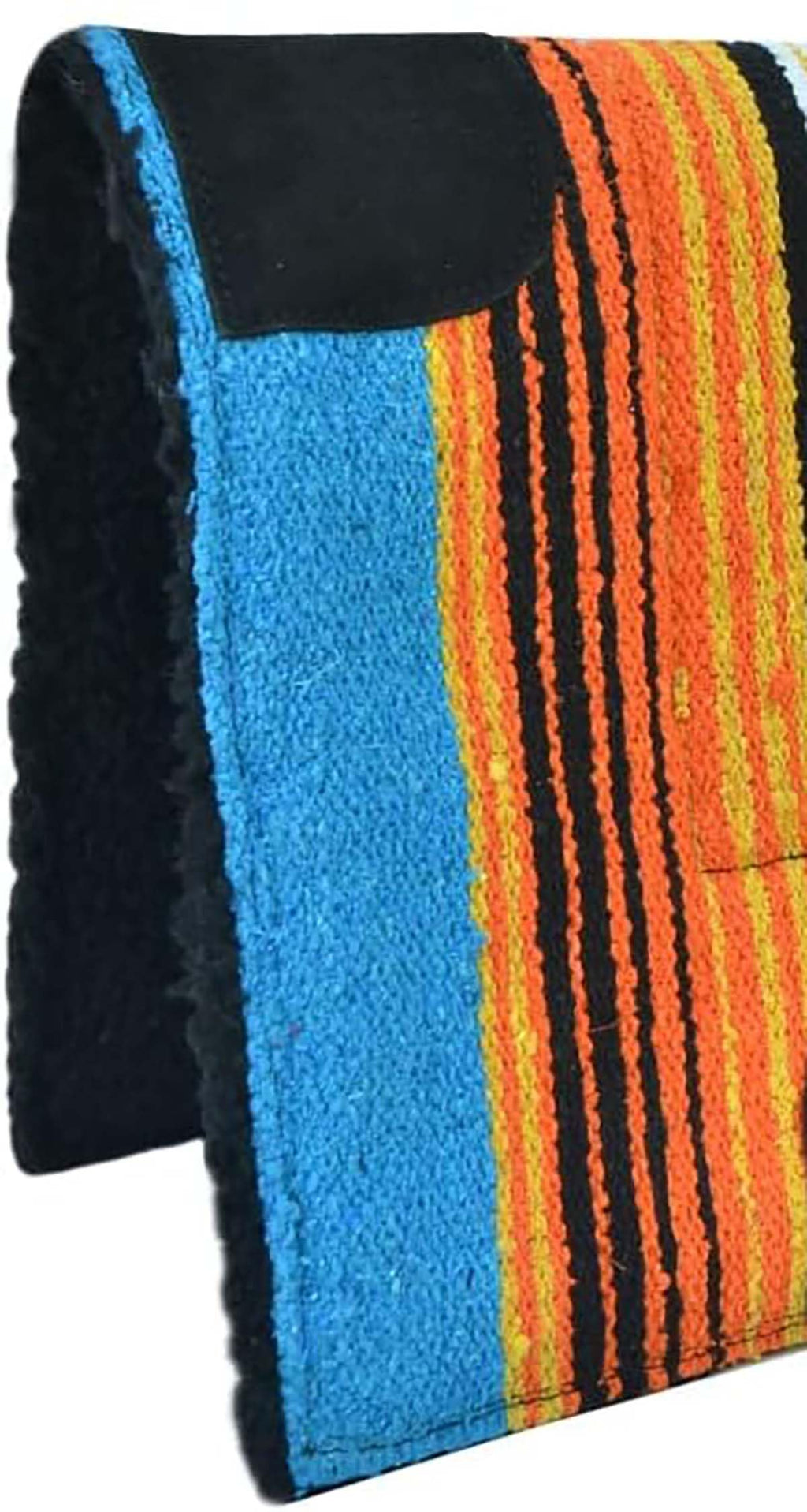 Multicolored Rainbow Faux Fur Lined Saddle Pad K112