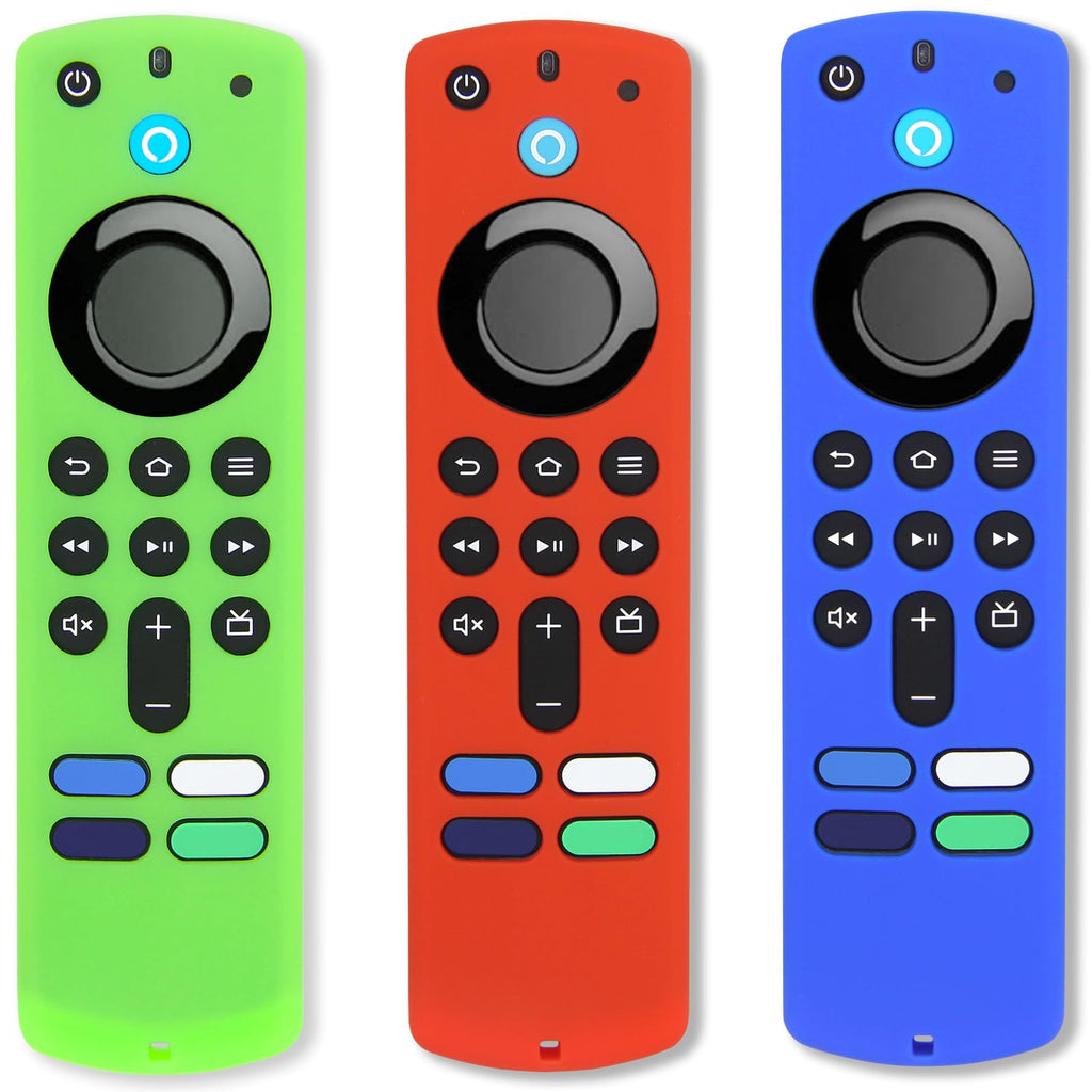 Silicone Remote Covers 3pcs Glow Green Blue Red A206270