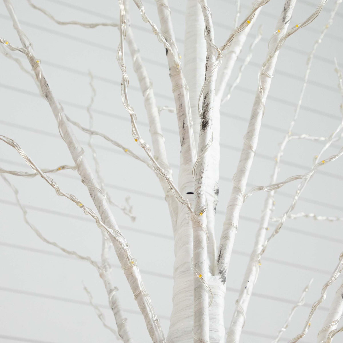 7-FT Pre-lit Artificial White Birch Tree with LED Lights P7446