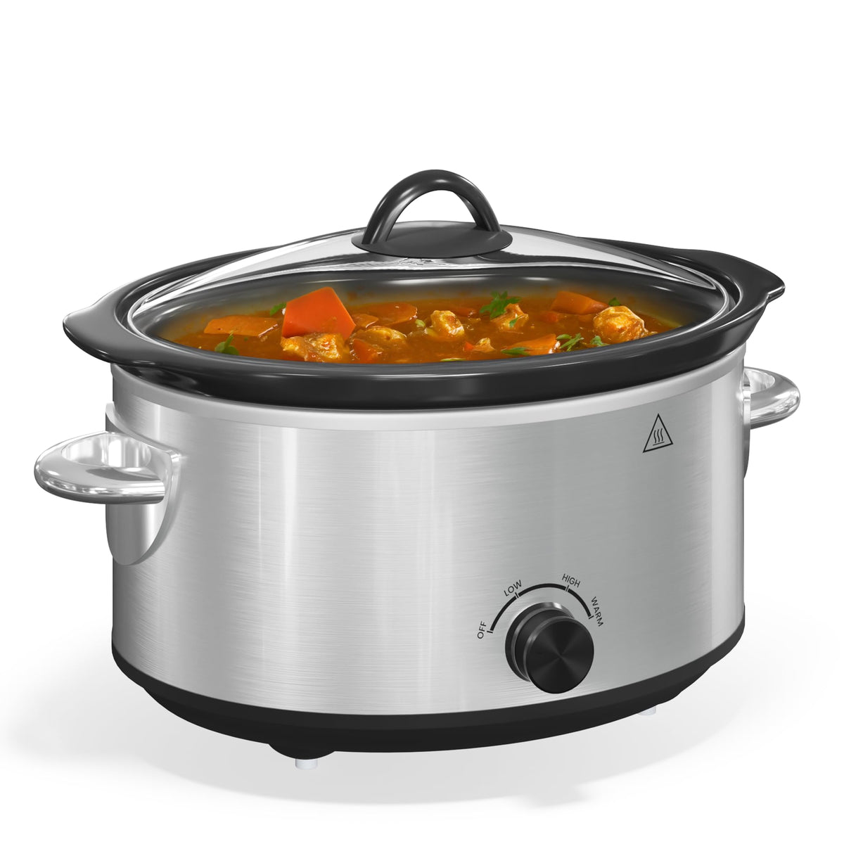 4 QT Slow Cooker with Ceramic Pot and Glass Lid M9240