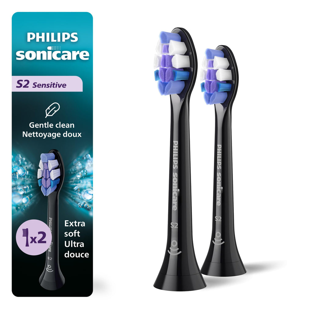 Black 2 Pack Replacement Electric Toothbrush Heads K572961
